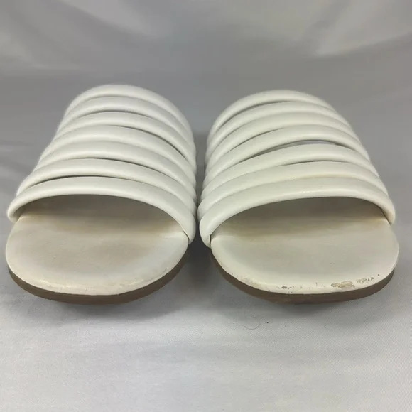 Time & Tru White Strappy Slide Sandals - Picture 2 of 10